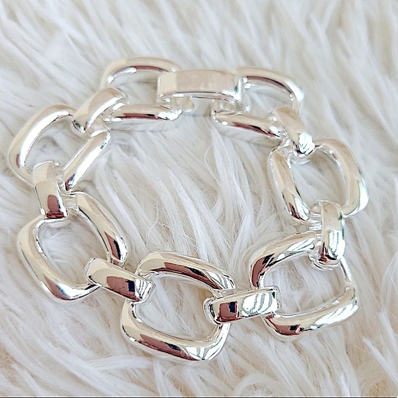 Chain Link Sterling Silver Bracelet - Picture 8 of 14